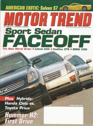 MOTOR TREND 2002 AUG - SALEEN S7, CADDY XLR, PRO RALLY